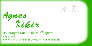 agnes kikir business card